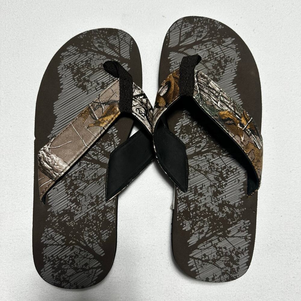 Real Tree Camo Flip Flop Thong Sandals Men’s 9/10 NEW